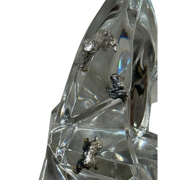The Franklin Mint James Carpenter Crystal Caper Sterling Polar Bear Iceberg 1987 - Picture 4 of 16